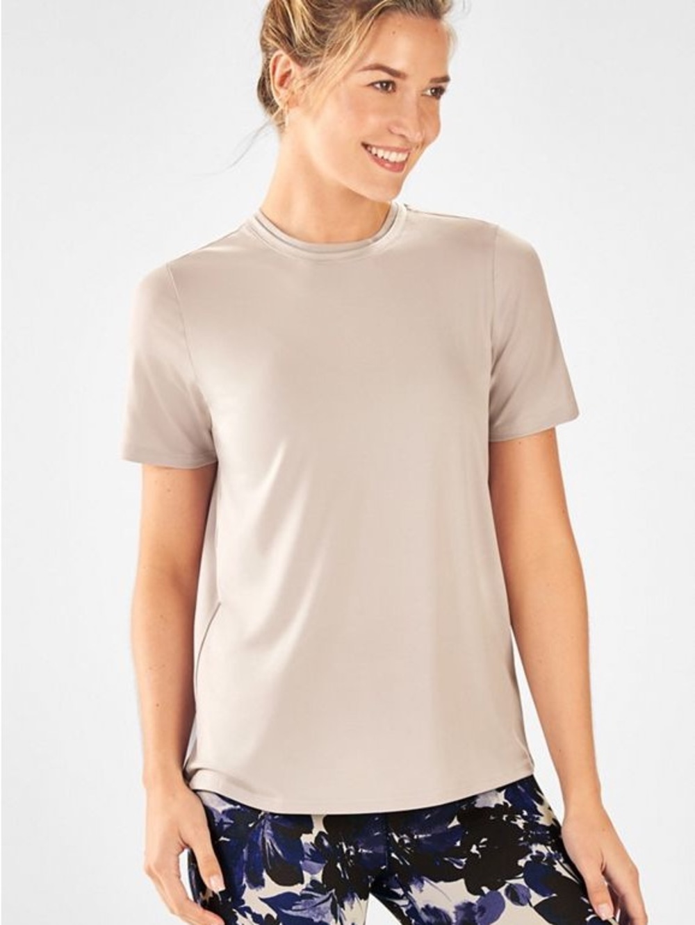 Fabletics Vivienne Cross Back Tee Gray (NWT)
